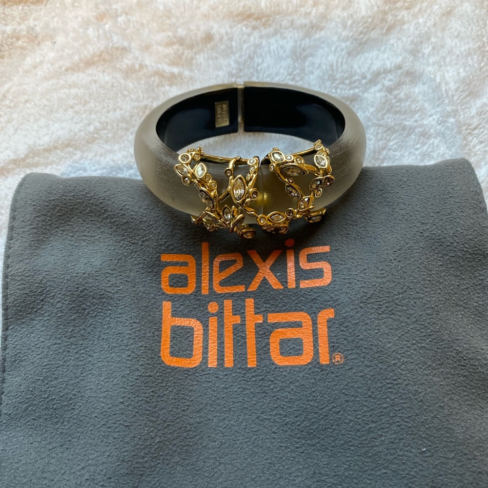 Alexis Bittar Gold and Black Cuff Bracelet
